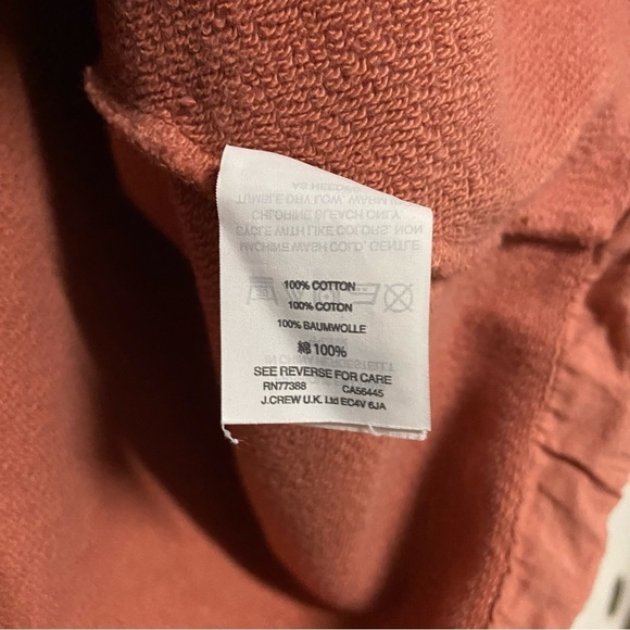 Miles by Madewell Pullover Sweatshirt Fleece Crew Neck Dusty Pink Oversized XS - Picture 7 of 8